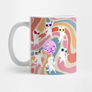 Disco Night Dancing Cats Mug